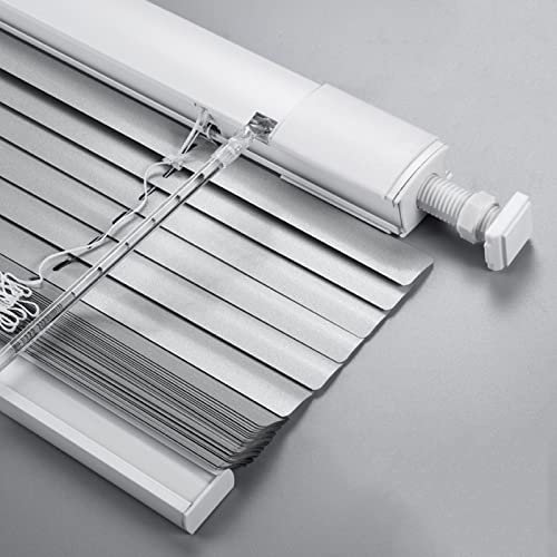 Maßgeschneiderte schnurlose Aluminium-Jalousien, wasserdicht, Verdunkelung, einfache Montage, Sichtschutz für Küche, Büro, Badezimmer, Schlafzimmer, Wohnzimmer, ohne Bohren (140 cm Breite x 130 cm