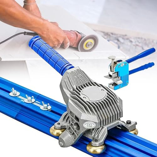 DDZJTPP Manual Tile Cutter, Professional Porcelain Slab Cutting Machine with Double Rails Design Table Tile Cutter Hand Tools for Large format Ceramic Porcelain Tiles,2.3M