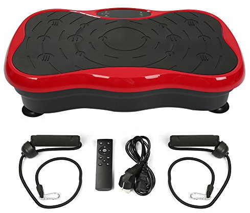 Plateforme Vibrante, pour Le Shaper de Corps Bureau Amincissant l'équipement de Forme Physique Oscillante Basic Fitness,Vibration Debout Corps Machine Maison(Noir et Rouge)