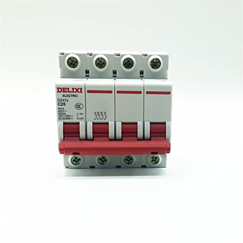 TYBOPHQJ Disjoncteur DZ47s C Type 4 pôles 1A 2A 3A 4A 6A 10A 16A 20A 25A 32A 40A 50A 63A MCB C45, Mini disjoncteur(2A)