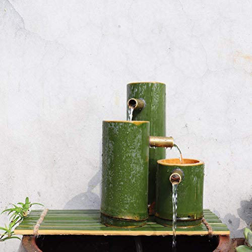 DDNGEJ Decorazione da Giardino Giapponese, Fontana d'Acqua, Statua, Acquario, Fontana in Pietra, Fontana da Giardino per Interni ed Esterni, Decorazioni per la casa, o