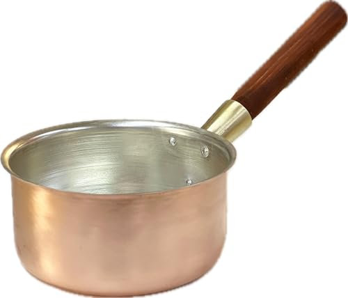 Tazzone - casseruola in rame manico in legno