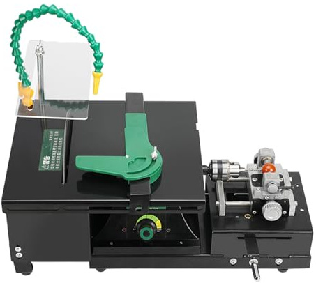 Mini Table Saw Polisher Machine for Jewelry - 1000-11019r/min, Flexible Shaft, DIY Lathe Tools, Bench Buffer for Rock Lapidary