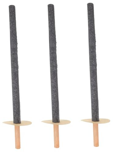 Didiseaon 3 Piezas Antorchas de Jardín de Madera con Recubrimiento para Decoración Exterior al Aire Antorchas de para Camping y Ceremonias