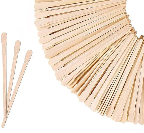 Lot de 100 spatules en bois - Spatules en bois - Spatules en bois - Spatules en bois - Pour épilation et fabrication d'artisanat en bois