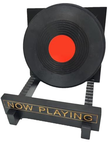 Generico Portadischi | Supporto Portadischi in Legno - Mensole Grandi Organizzatore per Ufficio Camera Soggiorno Tavolo Scrivania Bagno