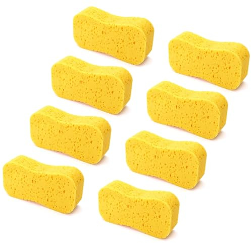 8 Stück autoschwamm, Schwamm autowäsche, Auto Schwämme, Autowaschschwamm Autowäsche, Auto Waschschwamm Groß Putzschwamm, super saugfähig, lackschonend