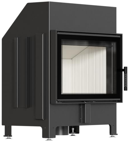 KRATKI Kamineinsatz aus Stahl ZIBI 9,9kW Ø180 BImSchV 2 EEK A+ schwarz | Kamineinsatz aus Stahl, schwarz, 86% Wirkungsgrad, raumluftunabhängig, Ecodesign, Flamme Verte 7