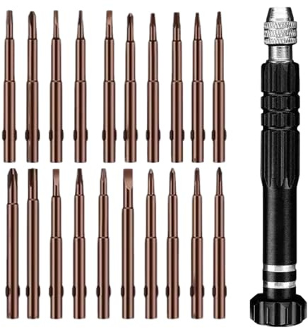 20-in-1 Small Screwdriver Set, Mini Screwdriver Set, Screwdrivers Set, Precision Glasses Screwdriver, Micro Screwdrivers Sets, for Mobile Phone, Eyeglasses, Watches, Repair, Contains Variety of Bits