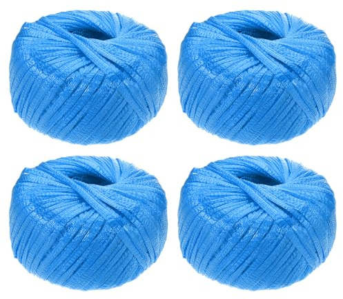 QUARKZMAN 4 Rotoli Di Corda In Poliestere Nylon Plastica, 80m/262ft Corda Nylon Per Uso Domestico Spago In Polipropilene Per Legare Giardinaggio Artigianato Casa, Blu
