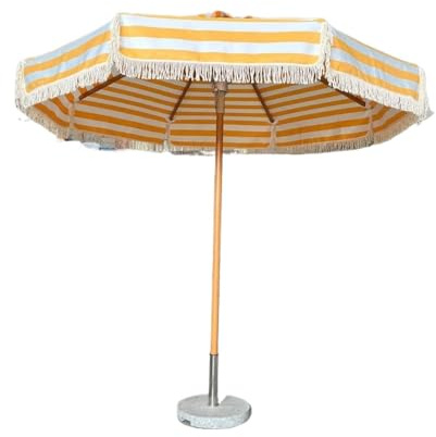 Outdoor Parasol Hotel B & Beach Scenic Area Eight Bones Aluminum Alloy Middle Column Large Umbrella Tassel Wave Edge(Fringed umbrella)