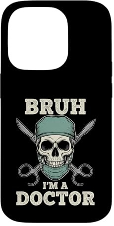 Bruh Doctor Skull Surgeon Scalpel Case for iPhone 14 Pro