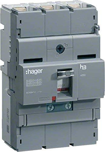 Hager X250 – Leitungsschutzschalter X250 3P3D 40 kA 200 A TM dimmbar