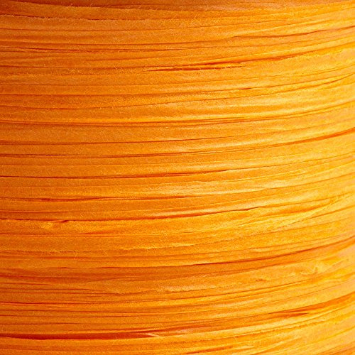 Italian Options Paper Raffia Ribbon 7mm x 100M - Orange