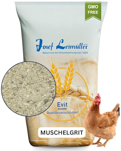 Leimüller Mineral Grit Mix 1kg Futterkalk Mineralfutter Calcium Hühner | Mit Muschelgrit & Calcium, 100% gentechnikfrei, für beste Eierschalenqualität