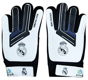 ARSUK Gants de Gardien de But pour garçons et Enfants, Gants d'entraînement pour Gardien de But avec Paume en Latex Super adhérente, L:20cm L:10cm Taille : 6