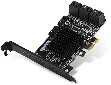 Topiky Erweiterungskarten Modul,PCI-E zu SATA 3.0 Controller Erweiterungskarte 8 Port Erweiterungskarte, 6,0Gbit/s 3,0Gbit/s 1,5Gbit/s PCI-E 1X 2X 4X 8X 16X-Kartenmodul, Für 7/8/XP/10