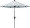 MasterCanopy 230 cm Sonnenschirm neigungsverstellbar, mit 6 Rippen und Kurbel, für Patio, Garten, Terrasse, Markt, Hellgrau