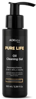 AOKlabs - Oil Cleaning 2 in 1 (200 ml), Natürliches Gesichtsreinigungsgel und Make-up-Entferner mit natürlichen Inhaltsstoffen zur Befeuchtung, Erweichung und Reinigung aller Hauttypen