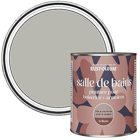 Rust-Oleum Grey Moisture Resistant Bathroom Wood and Cabinet Paint in Gloss Finish - Grey Tree 750ml