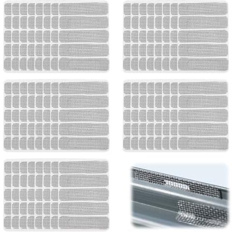 ChAusa 200 Pezzi Ripara Zanzariera Nastro Adesivo, Nastro Ripara Zanzariere, Toppe Zanzariere Repair Patch Anti Zanzara Insetto Riparazione Schermo di Porte e Finestre Nastro per Zanzariere Ripara
