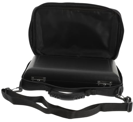 Oboenkoffer 1 Satz mit Innenfach, Tragbar für Oboe, Schwarz | Holz, Pu und Metall, Plüsch Canvas, Komfortable Haptik, Praktische Aufbewahrung, Tasche