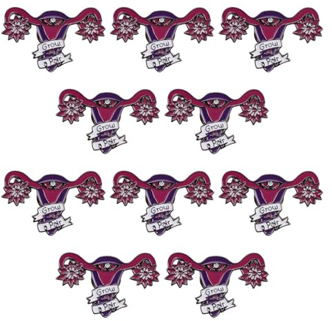 WANDIC Emaille-Anstecknadeln in Form eines Mutterleibs, Ovarial-Broschen, weibliche Frau, Organ, medizinisches Symbol, Brosche, Schmuck, Geschenk für Krankenschwestern, Ärzte, feministische Dekoration