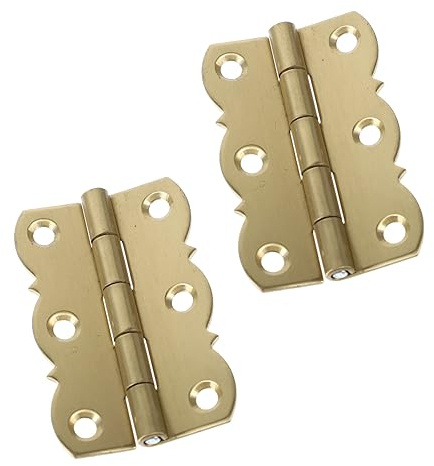 WHAMVOX Charnières en Laiton Multifonctions Pliantes pour Pupitre de Piano et Étagères à Partitions, 2 Pièces Dorées 45x27 Mm, Résistance la Corrosion L’usure, Usage Mobilier et Piano