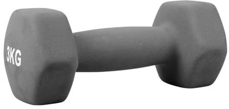 UPFIT - Kurzhantel, Hantel 3 kg – Gewichtheben – Gewicht: 3 kg – Farbe: Grau – einfach zu bedienen & zu verstauen – praktisch & robust – bequemer Griff – zur Stärkung der Armmuskulatur