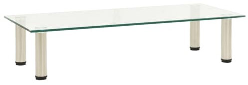 TV-Ständer transparent, 80 x 35 x 17 cm, gehärtetes Glas, jiangboyue-322766