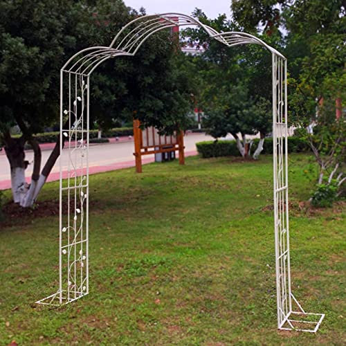 Arche de jardin vintage en fer forgé résistant aux intempéries - 160 cm - Pergola autoportante pour plantes grimpantes et roses