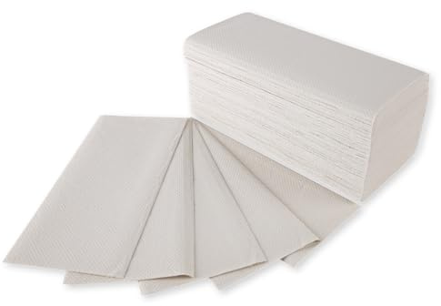 3200 Stück Hygoclean Papierhandtücher, 2-lagig, weiß | Recyclingpapier, V/ZZ-Falzung, FSC®-Recycled, weiß, L: 23cm, B: 21cm, Papierhandtücher, Einmalhandtücher, Handpapier