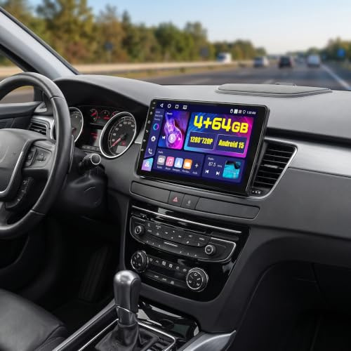 4+64G Android Radio de Coche para Peugeot 508 2012-2016 Inalámbrico Carplay | Android Auto 9 Pulgadas IPS Pantalla Táctil Autoradio con Bluetooth GPS FM RDS USB Canbus AHD Cámara Trasera