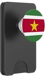 Flag of Suriname PopSockets PopWallet for MagSafe
