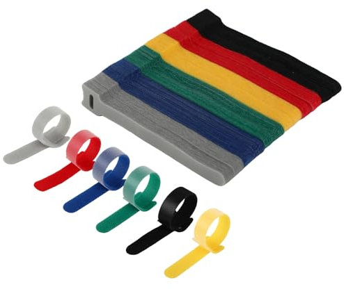 120 Pezzi Fascette Cavi Riutilizzabili,150 x 12 mm Stringicavo Regolabili,Ideali per la Gestione dei Cavi in Casa, Ufficio, Giardino e Altro - 6 Colori Misti