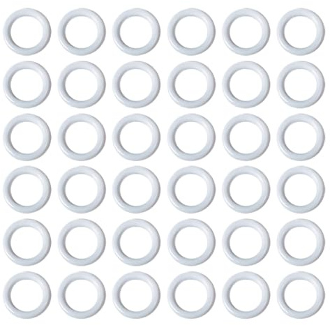 JIHUOO 200 Pcs 13mm Roman Blind Curtain Rings Plastic Roman Shade Rings Small White Cafe Curtain Ring Curtains Circle Connector Curtains Connection Ring