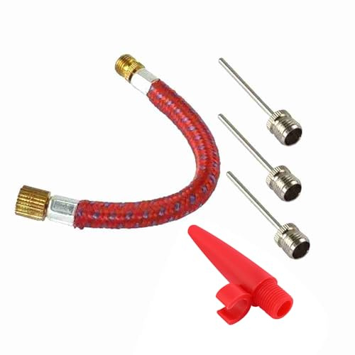 Cube-LED Pump Adaptor Set Kit 5 Pcs – Universal NEEDLE Valve Connector for Foot Ball, Airbed, Tyre, Bicycle [TY98]