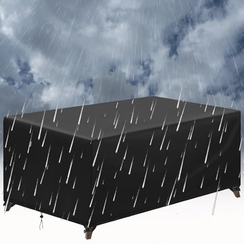 PVPQPR Housse pour Salon De Jardin 400x300x100cm(LxLxH) Housse Protection Mobilier De Jardin Résistant 420d Oxford Bache De Protection Exterieur Salon De Jardin pour Table,Chaise Et Canapé