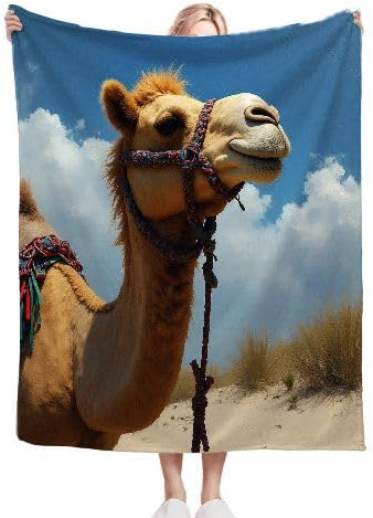 ZZXHG Manta para Sofá Grandes 180x220 Camello MarróN, Mantas Pelo para Cama 105, Manta Polar Reversible de Microfibra y Franela, Mantitas de Viaje Multiuso para Oficina Niños y Adultos