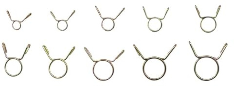 10pcs Fuel Line Hose Water Pipe Air Tubing Spring Clips Clamps Size 5-31MM Clamp Pocket Hole(13MM)