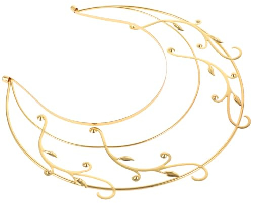Operitacx Bandeau Élégant en Alliage Or pour Femme, Diadème Halo Chic Facile à Porter, pour Occasions Spéciales et Soirées