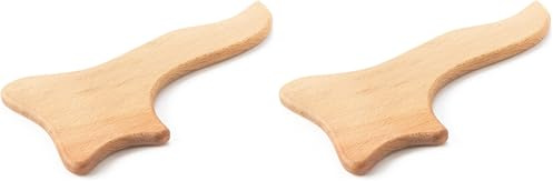 Tuuli Accessories Anti Celulitis Masajeador Aparato Anticelulítico para Masaje Maderoterapia Madera 33 x 16 cm (Paquete de 2)