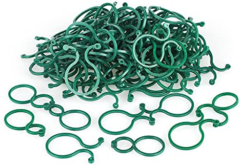 KINGLAKE 200 Stück Pflanzenclips Pflanzenklammern für kletterpflanzen, Pflanzen Clips Befestigung, Pflanzen Klammern Klein, Pflanzenringe Pflanzenstützclip Gartenclips Blumen Klammer