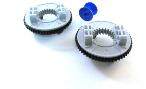 LEGO Technic - 2 Drehkränze zweifarbig in schwarz / neuem hellgrau