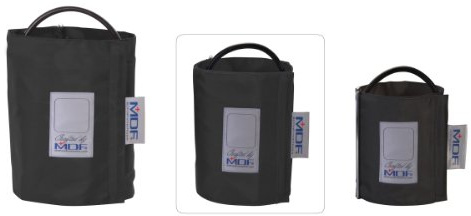 MDF Latexfreie Blutdruckmanschette - Große Erwachsene - Einschlauch - D-Ring - Schwarz (MDF2080461D-11)