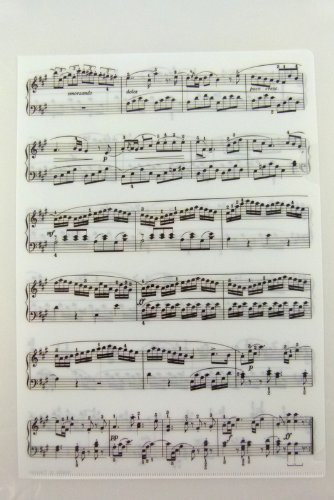 Klassische Musik Notenblatt Design-A4 Kunststoff Ordner (1 STÜCK nur)