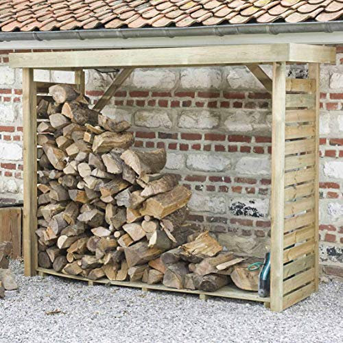 Madeira Abri à bûches en Bois avec Plancher - 2,7 stères