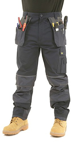 SITE KING Mens Heavy Duty Holster Cargo Work Trousers with Knee Pad Pockets | Heavy-duty holster-pocket cargo work trousers with knee pad pockets for builders, trades and demanding site work