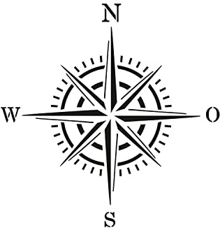 Schablone Windrose DIN A4 Motivschablone Universalschablone