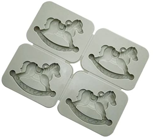 F Fityle Stampo in Silicone per Cioccolatini a Forma di Carosello Perfetto per La Produzione di Aromatiche, Saponette a Candela, a: 4 cavalli